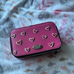 Coach leather jewelry box Super cute